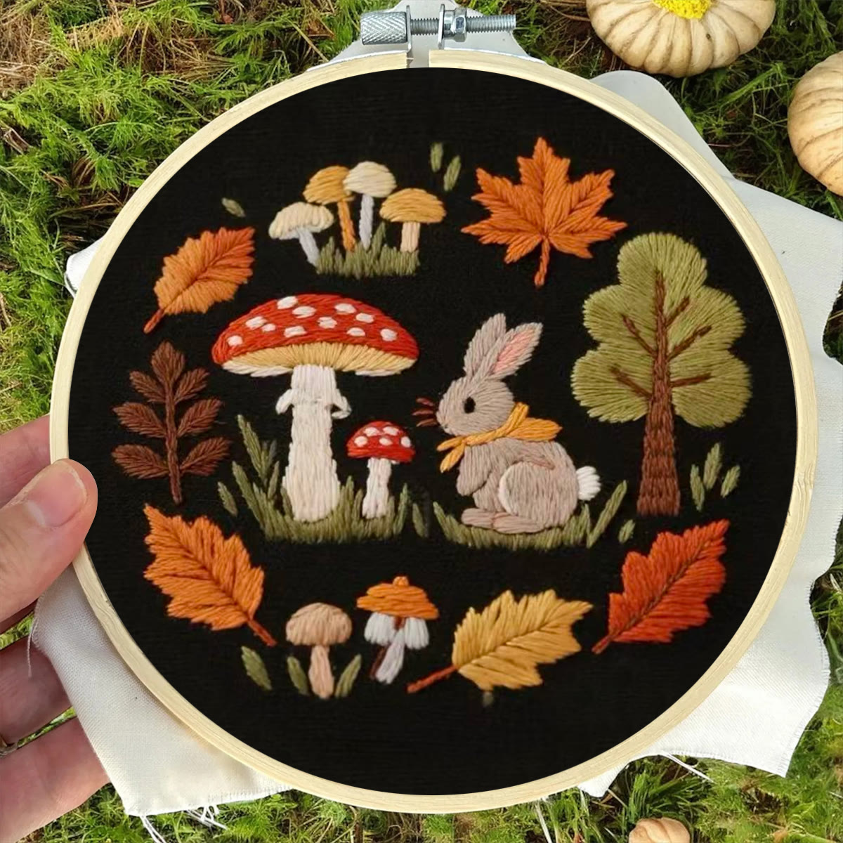 Rubbyoo Embroidery Kit - Autumn Plant | Diy Handmade Needlepoint | Nice Art For Stitch Starter - image 6