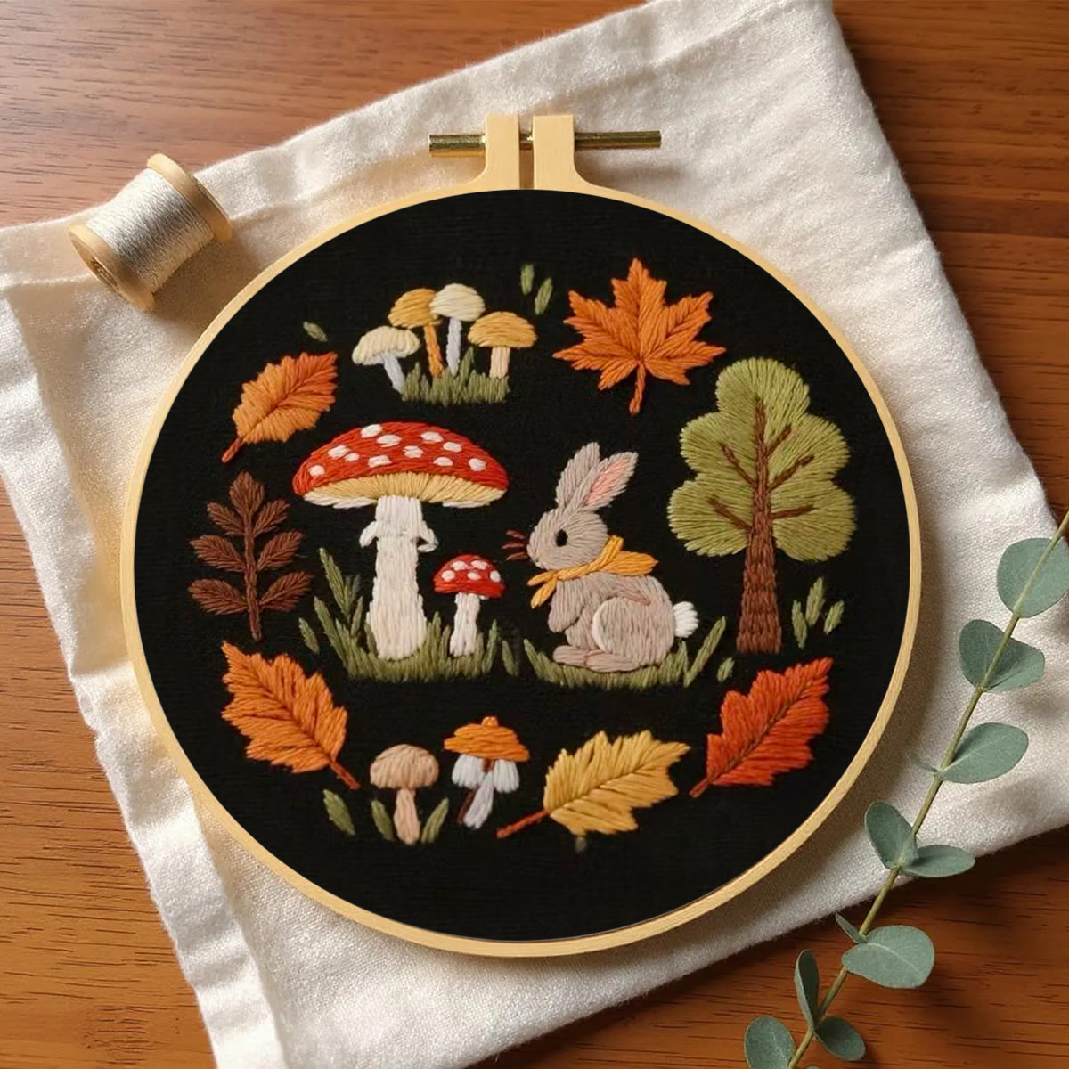 Rubbyoo Embroidery Kit - Autumn Plant | Diy Handmade Needlepoint | Nice Art For Stitch Starter - image 5