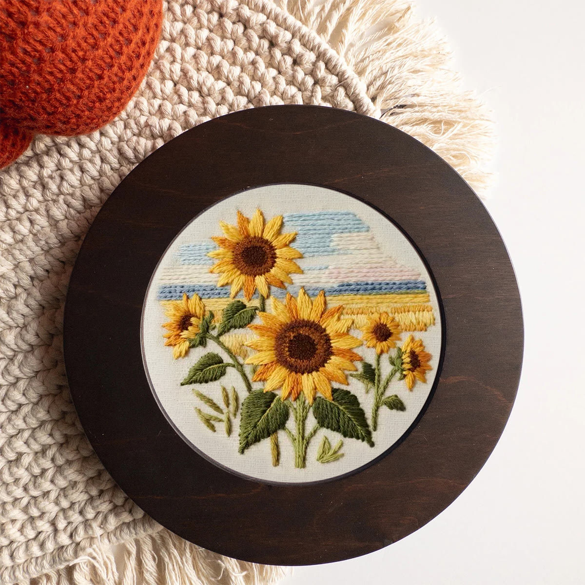 Rubbyoo Embroidery Kit - Seaside Sunflowers | Unique Desk Ornament | Perfect Birthday Gifts - image 7