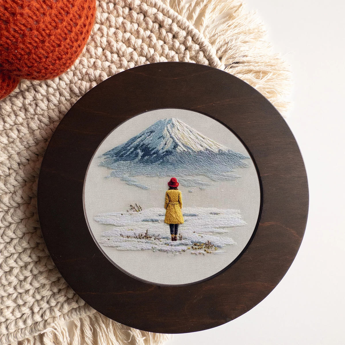 Rubbyoo Embroidery Kit - Snow Mountain | Diy Landscape Craft | Easy Stitch Hoop Art  - image 6