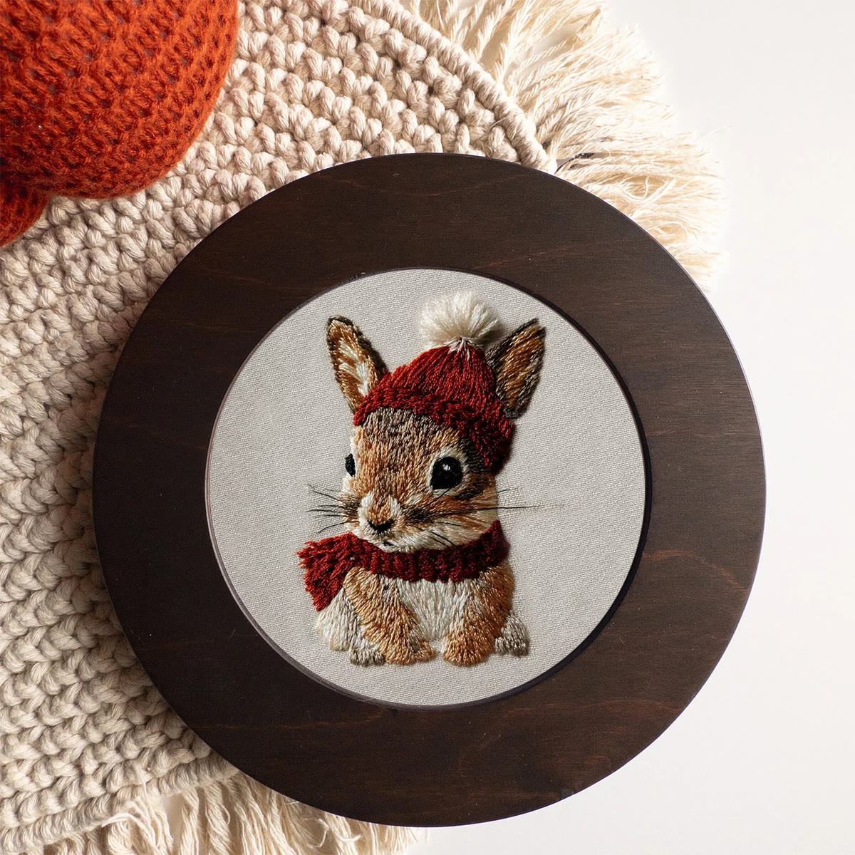 Rubbyoo Embroidery Kit - Christmas Bunny | Cute Animal Carft | Gift For Holiday Decor  - image 4