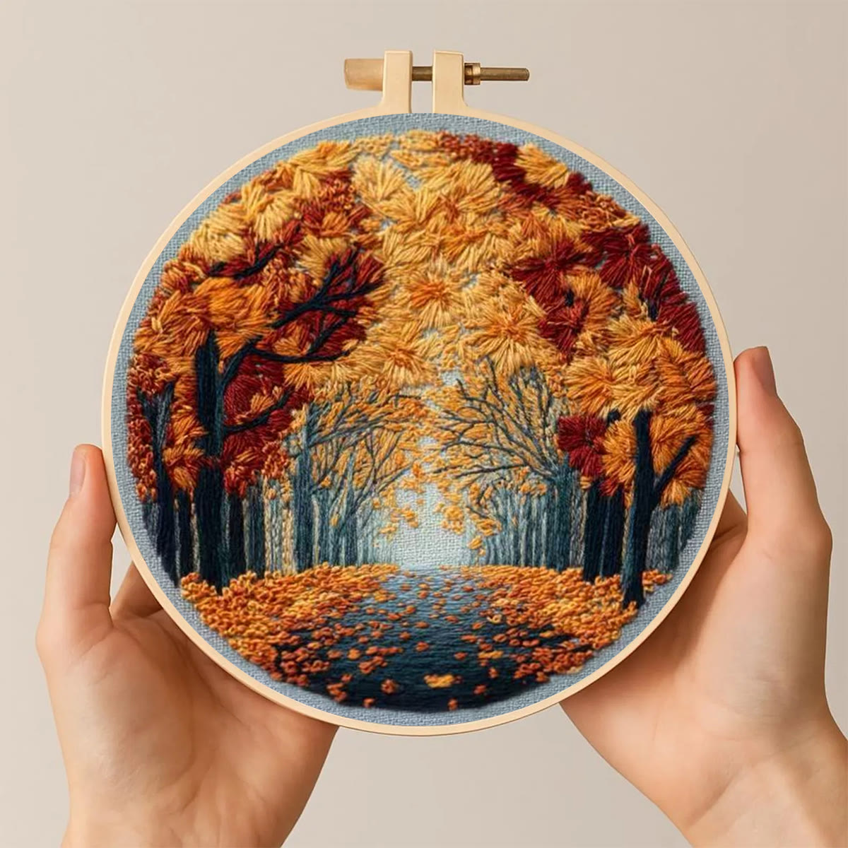 Rubbyoo Embroidery Kit - Autumn Scenery | Diy Landscape Craft | Personalized Wall Decoration  - image 2