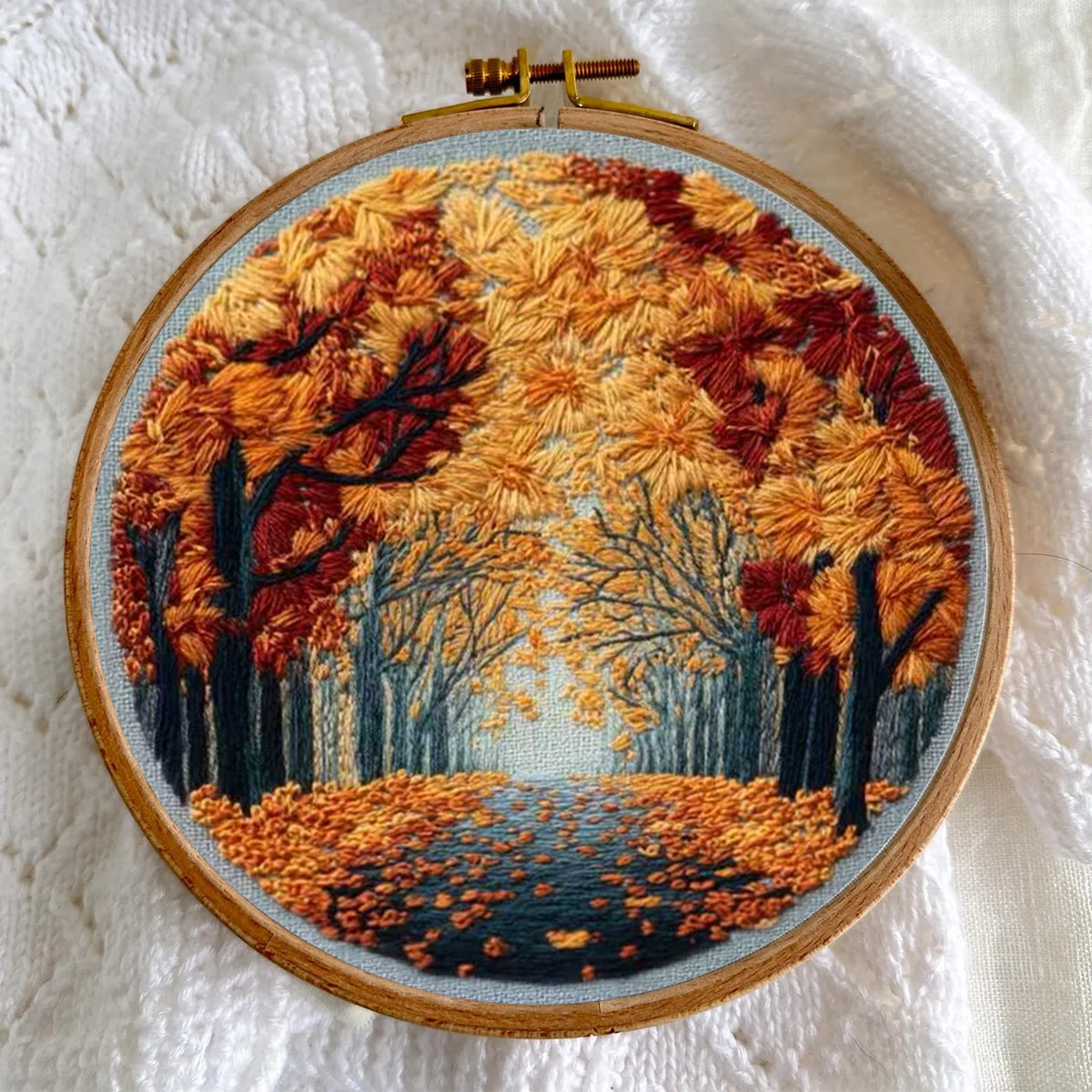 Rubbyoo Embroidery Kit - Autumn Scenery | Diy Landscape Craft | Personalized Wall Decoration  - image 4