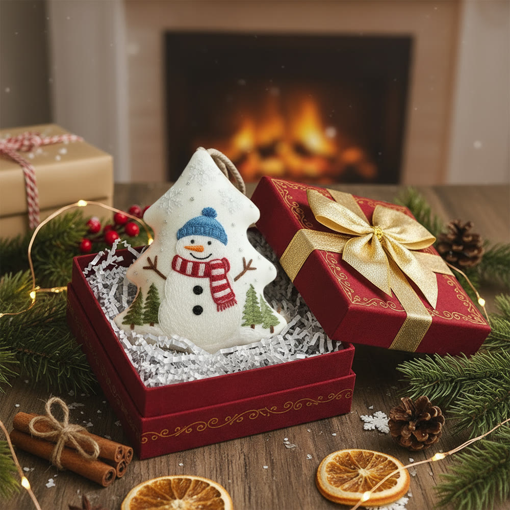 Rubbyoo Tree-shaped Embroidery Kit- Snowman | Cozy Winter Craft | Perfect Holiday Home Decoration - image 8