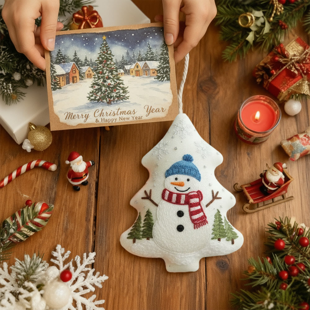 Rubbyoo Tree-shaped Embroidery Kit- Snowman | Cozy Winter Craft | Perfect Holiday Home Decoration - image 9