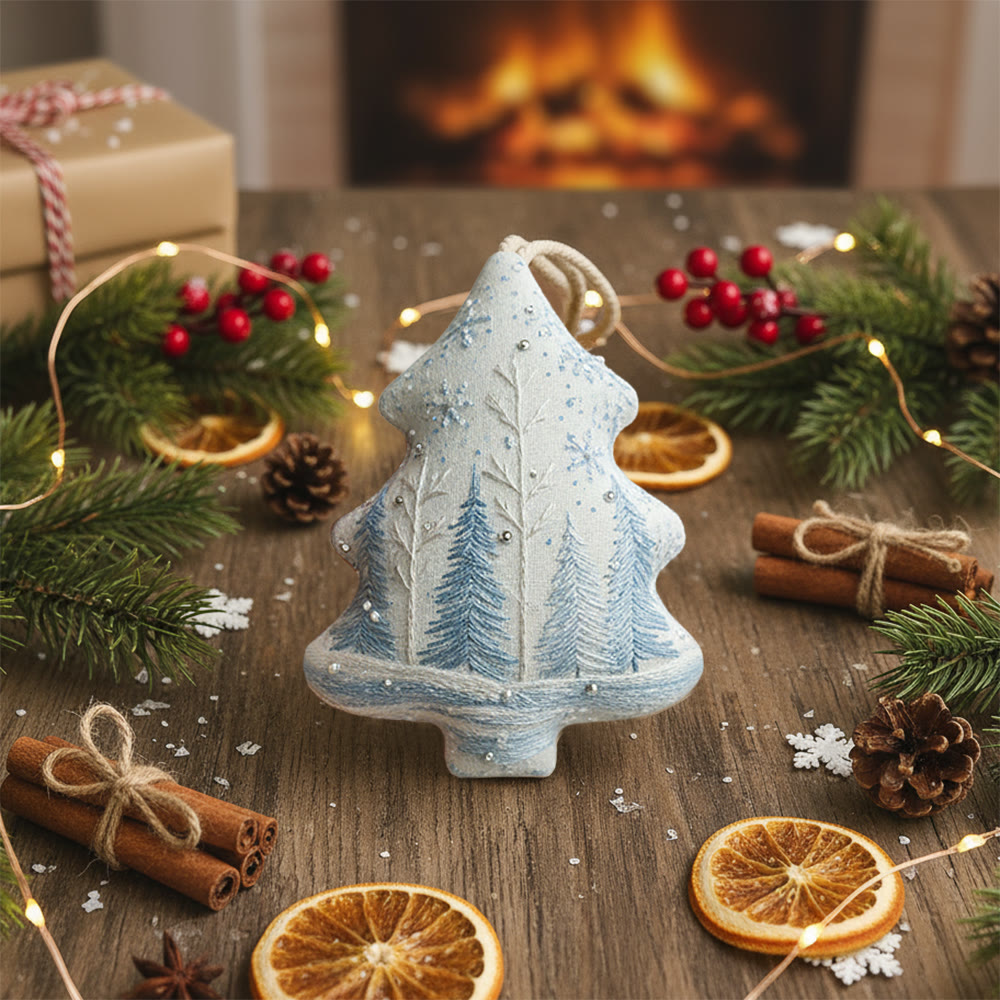 Rubbyoo Tree-shaped Embroidery Kit - Woodland Pine Motif | Delicate Hand Pack | Festive Trinket - image 7