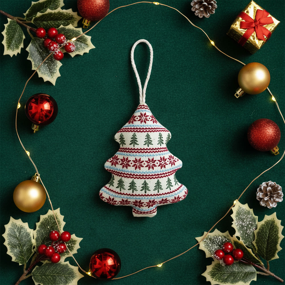 Rubbyoo Tree-shaped Embroidery Kit - Fair Isle Tree Pattern | Beginner-friendly Diy | Home Decor Hanger - image 9