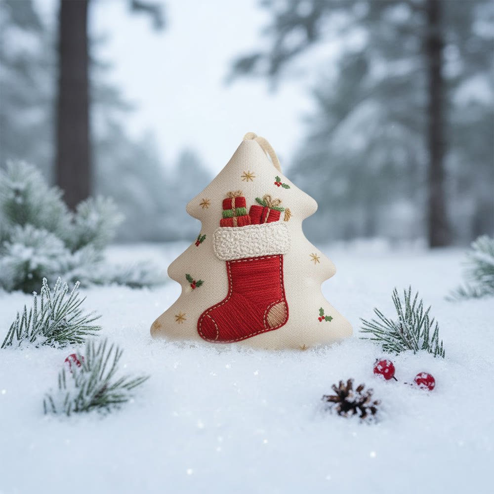 Rubbyoo Tree-shaped Embroidery Kit - Surprising Socks | Diy Hoop Art | Perfect Christmas Gift - image 7