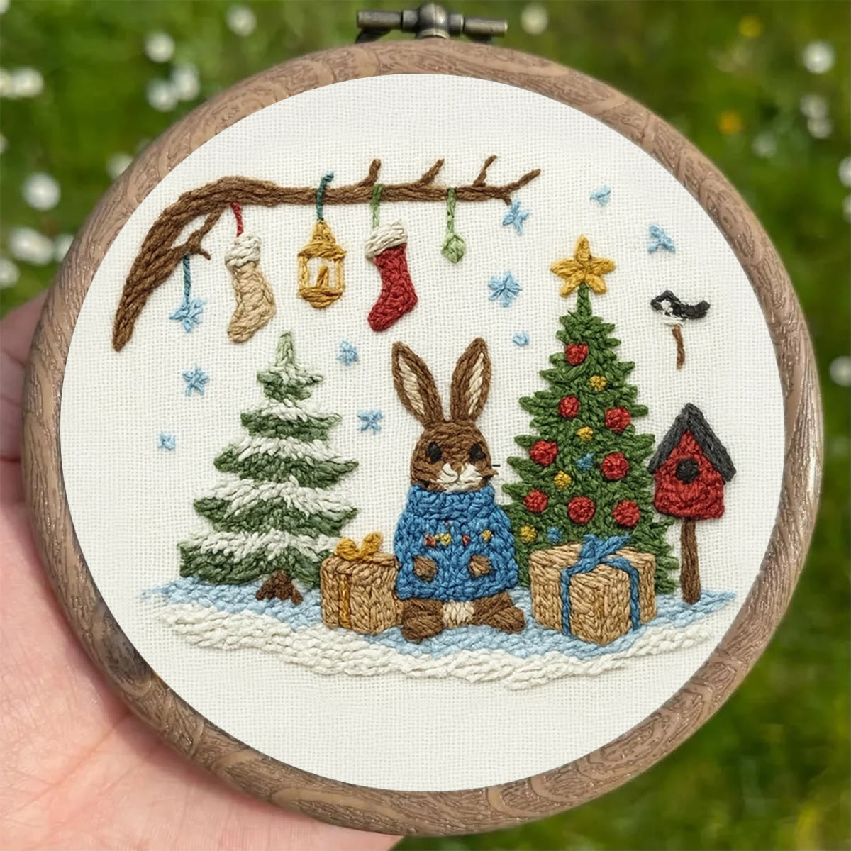 Rubbyoo Embroidery Kit - Christmas Bunny | Lovely Animal Craft  | Nice Holiday Gift Idea  - image 4