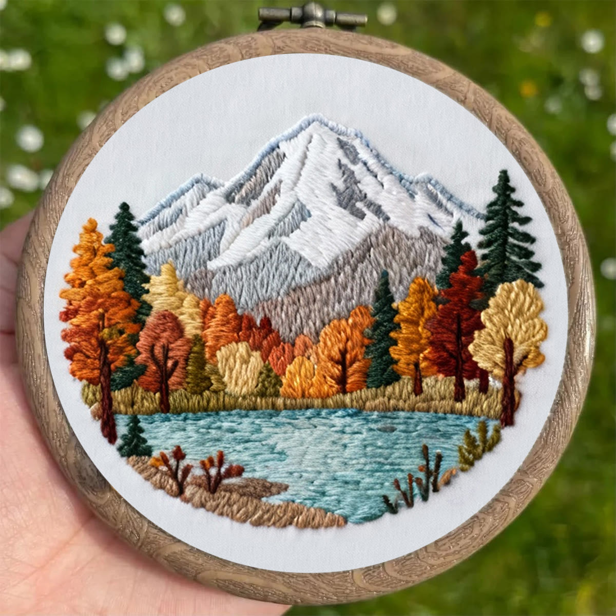 Rubbyoo Embroidery Kit - Mountain Scene | Diy Art Collection | Perfect Stitch Craft - image 3