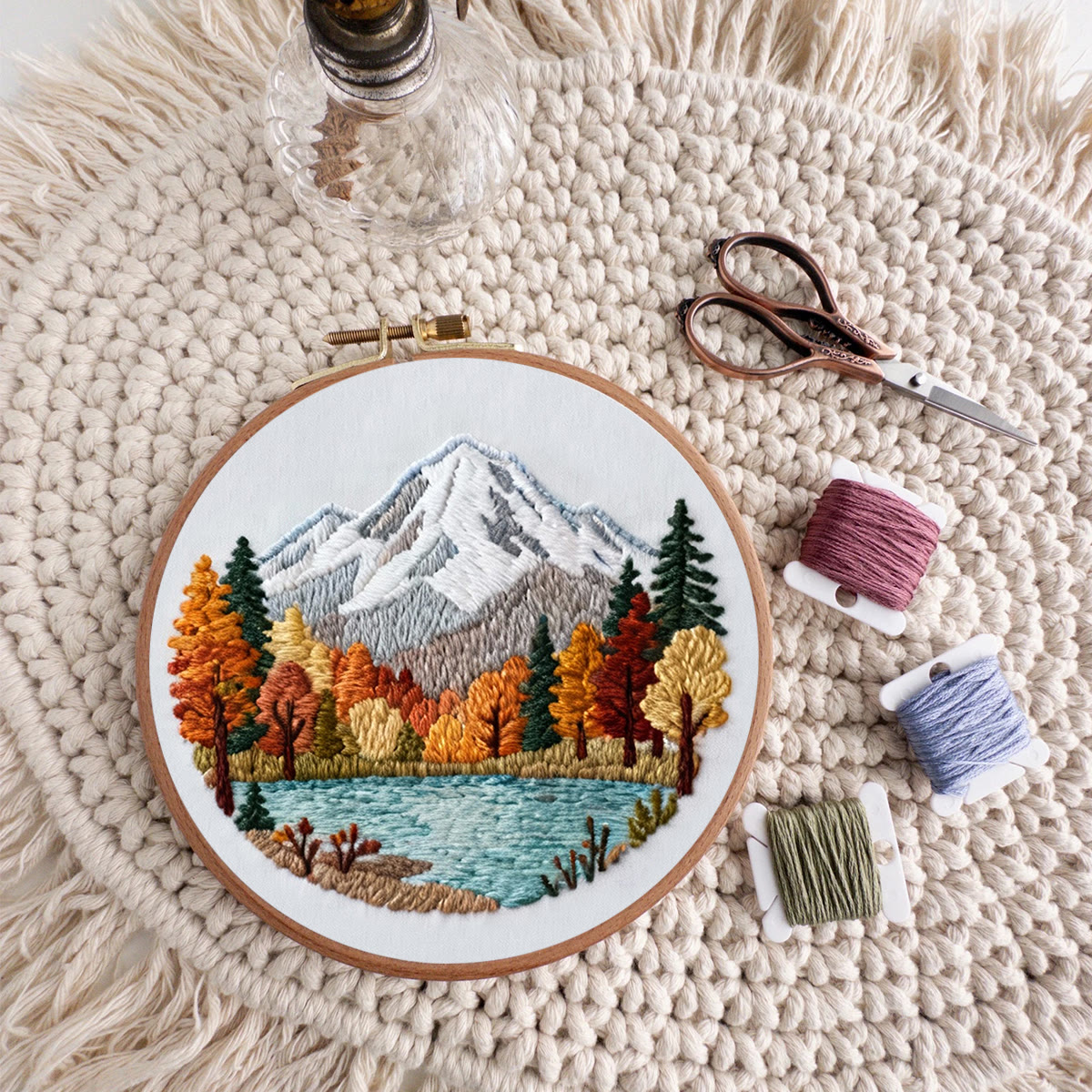 Rubbyoo Embroidery Kit - Mountain Scene | Diy Art Collection | Perfect Stitch Craft - image 9