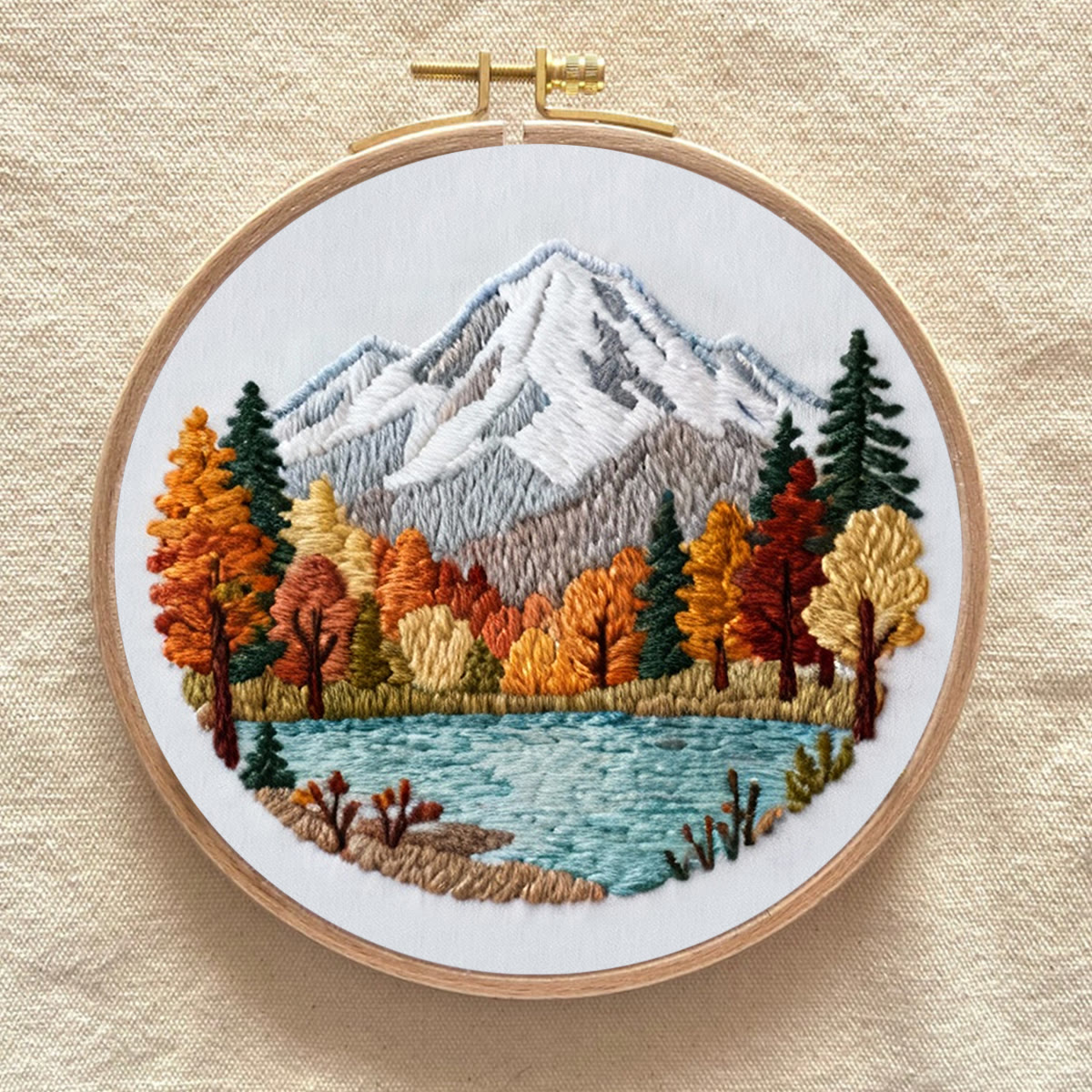 Rubbyoo Embroidery Kit - Mountain Scene | Diy Art Collection | Perfect Stitch Craft - image 8