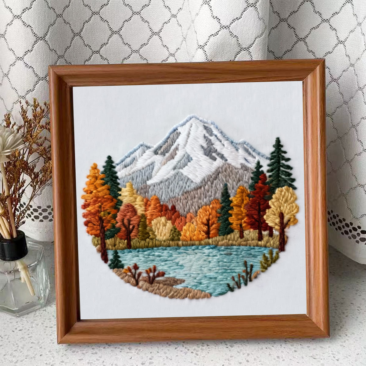 Rubbyoo Embroidery Kit - Mountain Scene | Diy Art Collection | Perfect Stitch Craft - Embroidery Kit Plus An Extra Frame - image 10