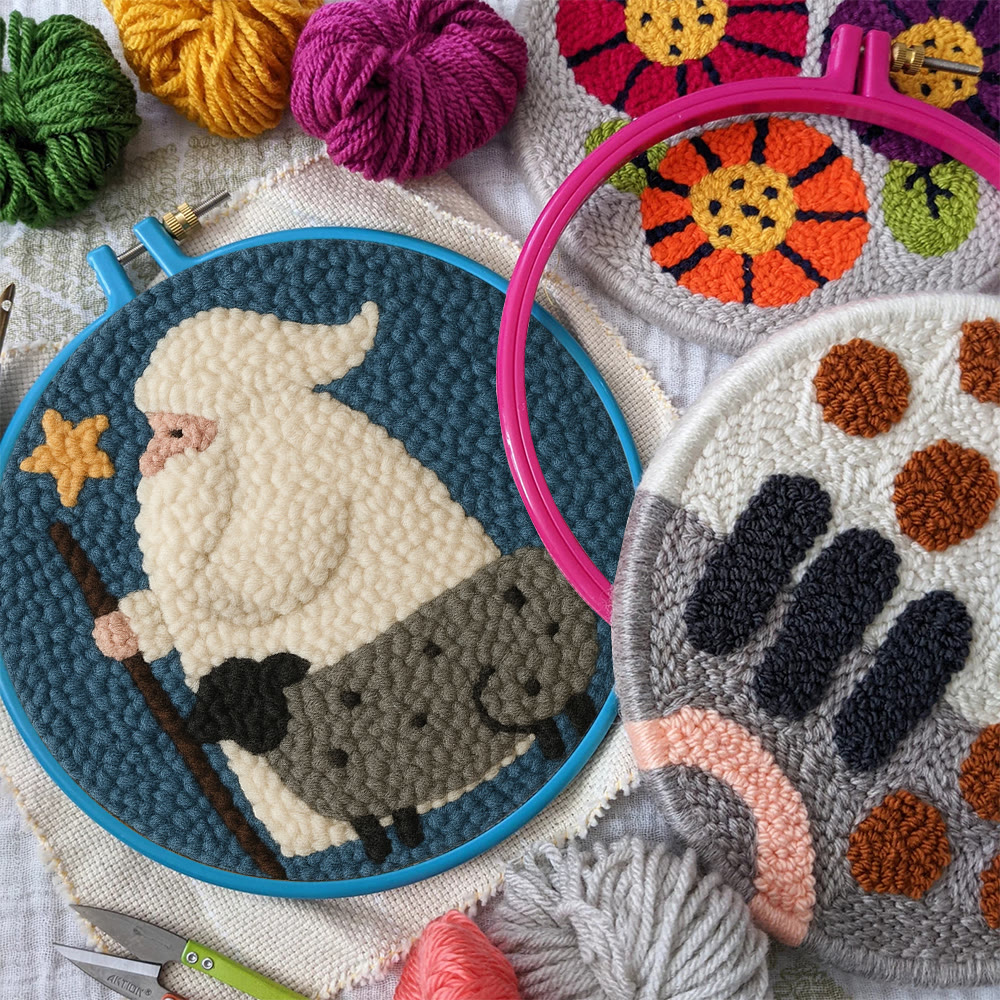 Warm Shepherd With Star Punch Needle Kit – Cozy Diy Craft Project | Festive Holiday-inspired Wall Art - image 10