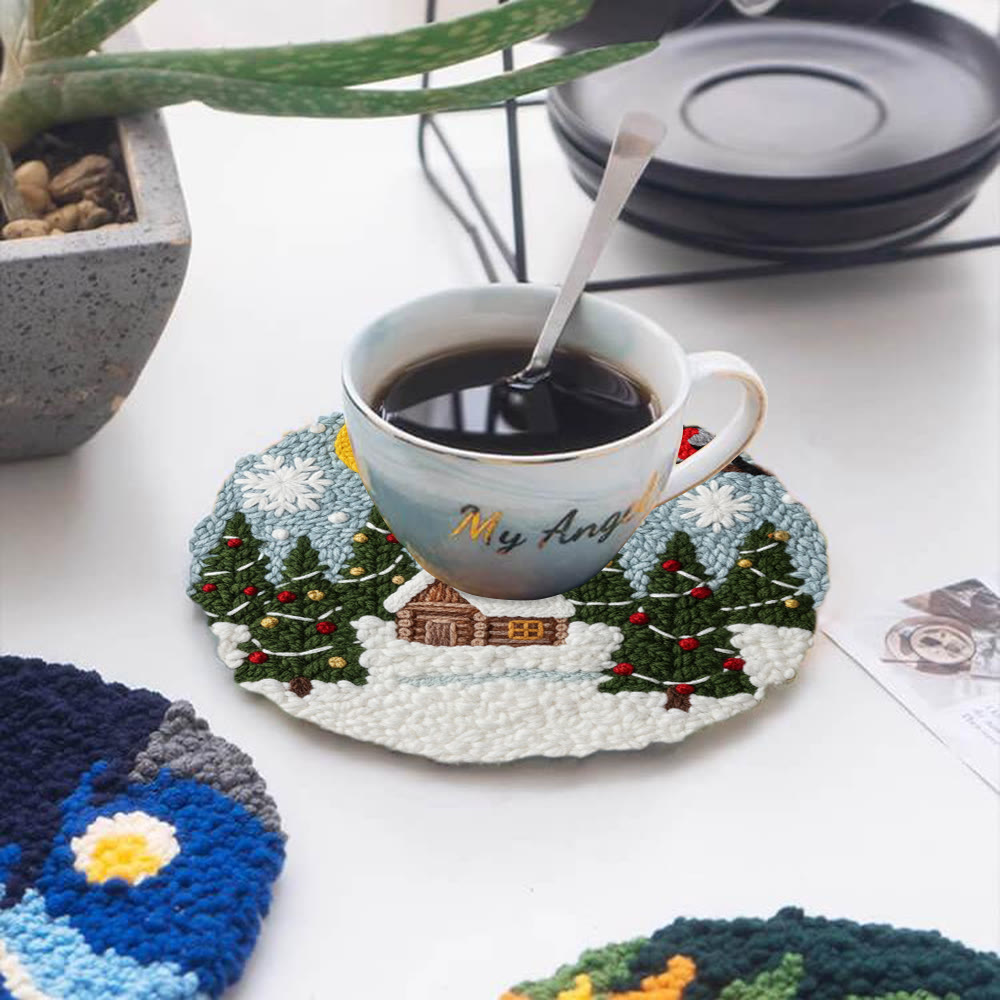 Christmas Snow Cottage Punch Needle Kit – Beginner Craft | Charming Christmas Wall Decor - image 5