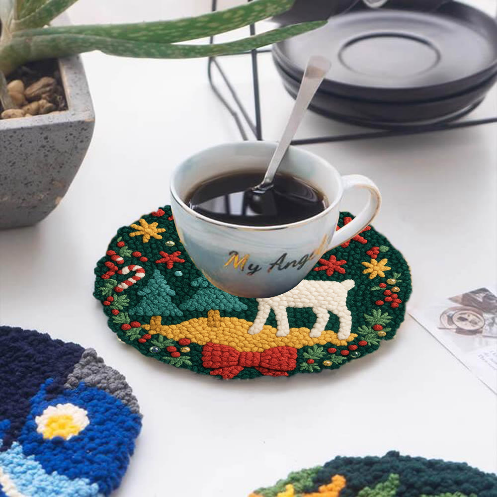 Jolly White Reindeer Christmas Punch Needle Kit – Exquisite Decor Piece | Ideal Gift For Her - image 5