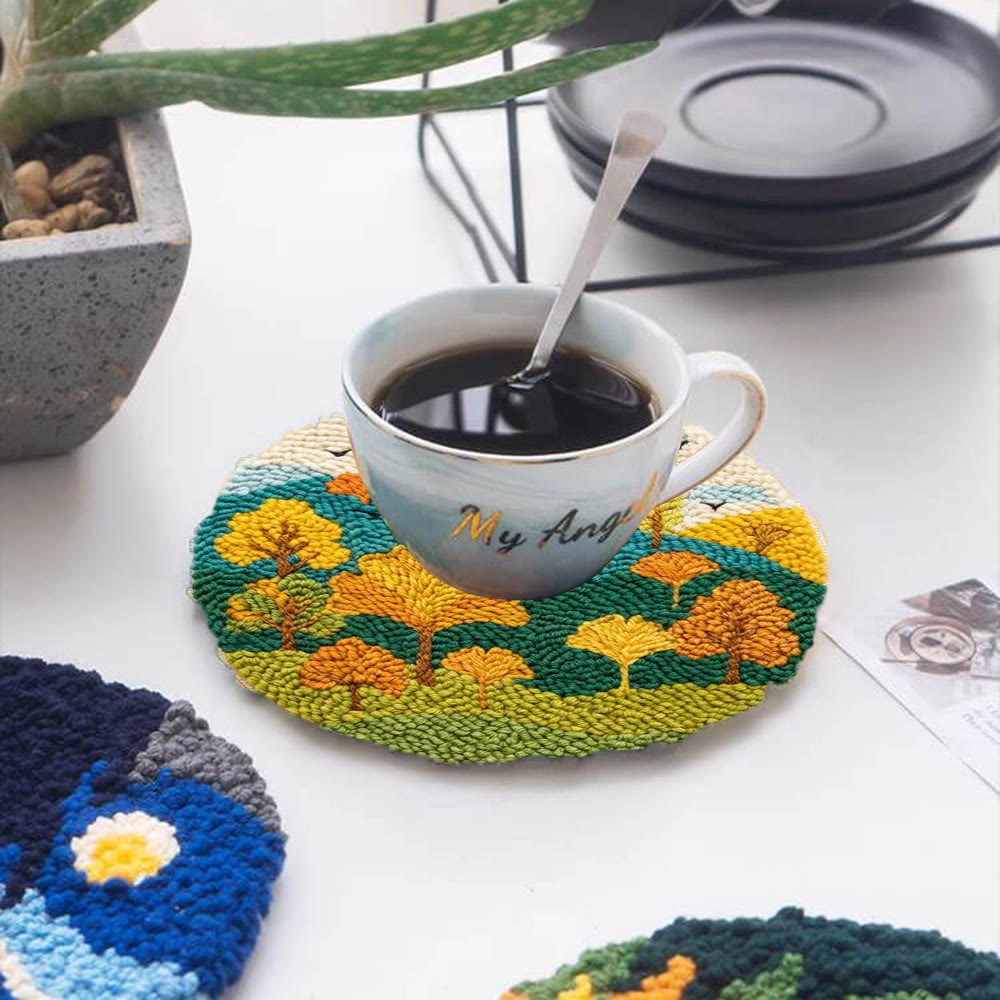 Autumnal Colorful Woods Punch Needle Kit – Easy Diy Creation | Delightful Art Gift - image 5