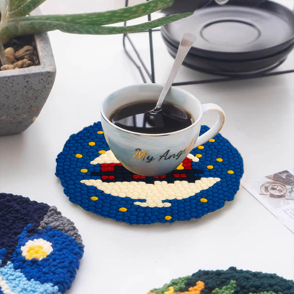 Starry Winter Snow Cottage Punch Needle – Embroidery Craft Kit | Charming Winter Gift - image 5