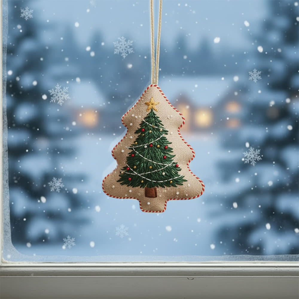 Rubbyoo Tree-shaped Embroidery Kit - Classic Christmas Tree | Diy Project For Beginners | Ideal For Cozy Home Decor - image 2