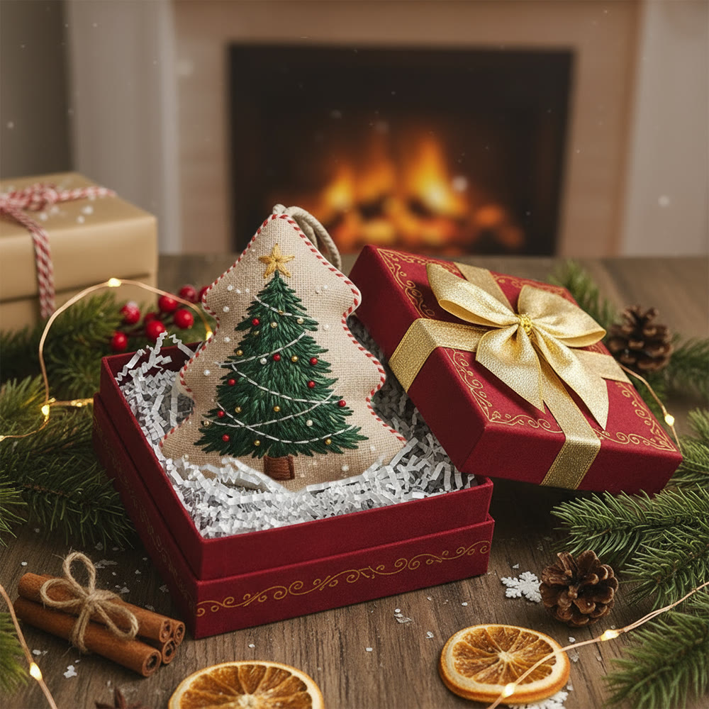 Rubbyoo Tree-shaped Embroidery Kit - Classic Christmas Tree | Diy Project For Beginners | Ideal For Cozy Home Decor - image 7