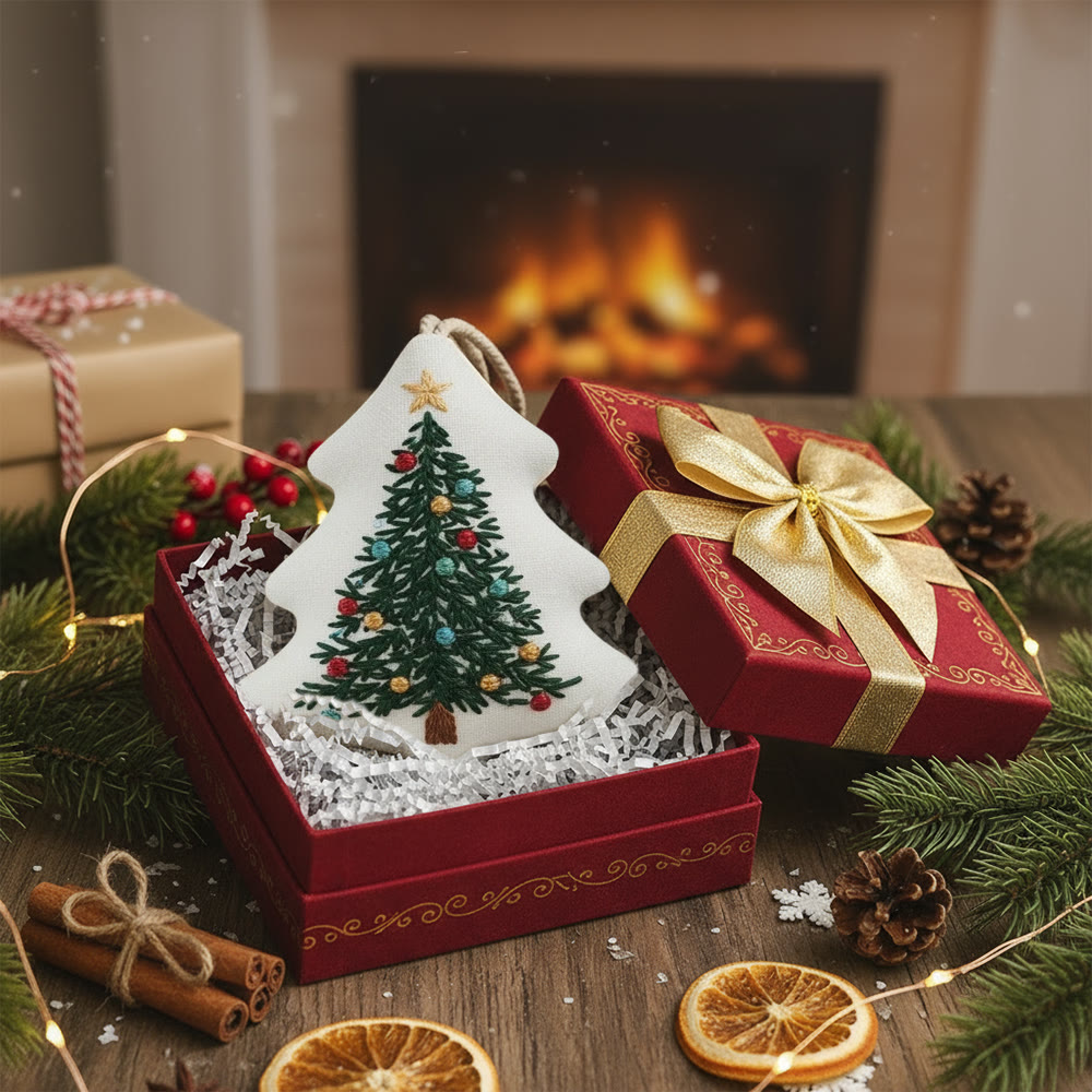 Rubbyoo Tree-shaped Embroidery Kit - Colorful Christmas Lights | Fun Crafting Experience | Brings Joy To Your Tree - image 8