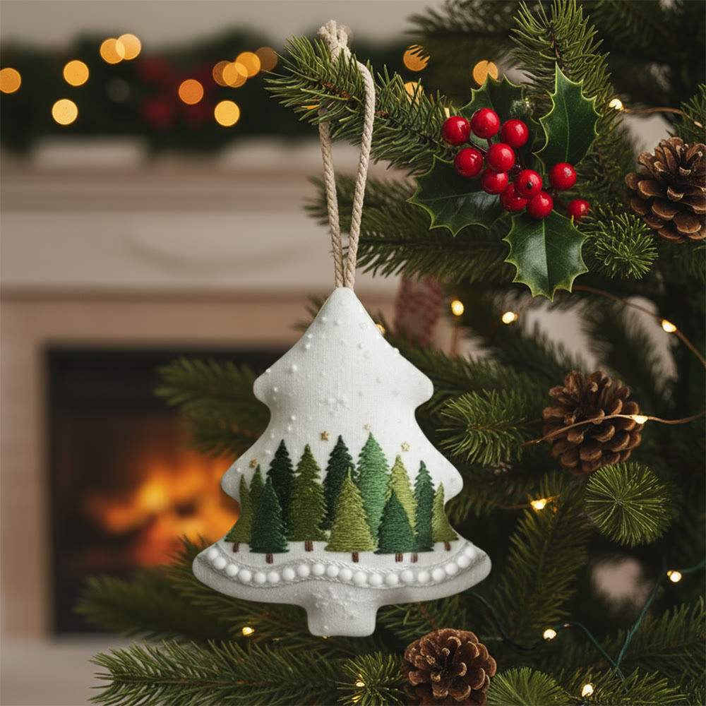 Rubbyoo Tree-shaped Embroidery Kit - Mysterious Forest | Easy Handmade Craft | Perfect Gift Idea  - 6 inches hoop kit - image 1