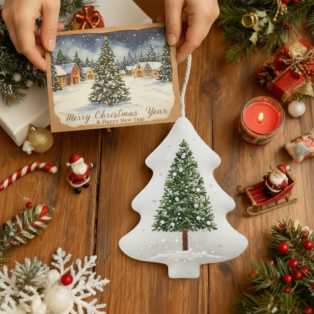 Rubbyoo Tree-shaped Embroidery Kit - Winter Tree | Christmas Handmade Art | Perfect For Stitch Beginner  - image 4