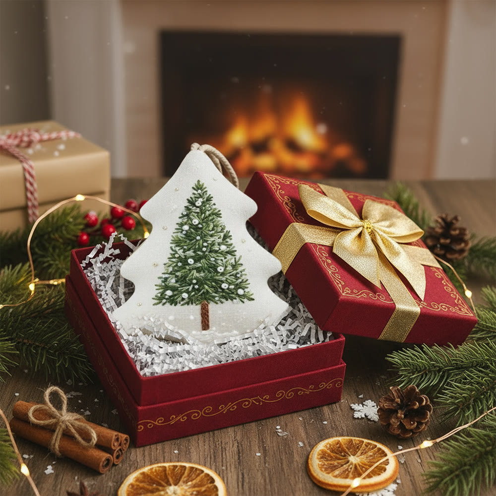 Rubbyoo Tree-shaped Embroidery Kit - Winter Tree | Christmas Handmade Art | Perfect For Stitch Beginner  - image 2