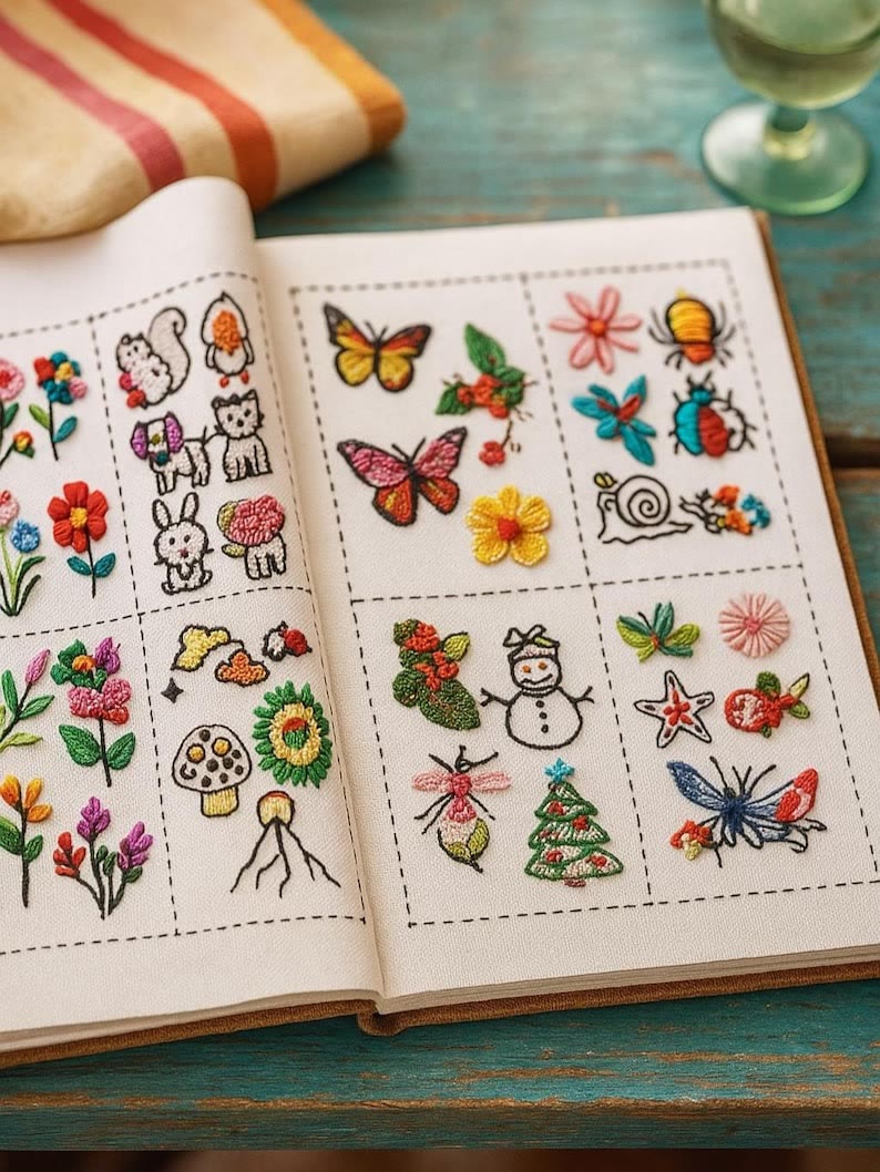 Embroidery Beginner Stitch Book - Easy Stitch Practice | Creative  Sewing Needlework | Gift For Handmade Starter - image 2