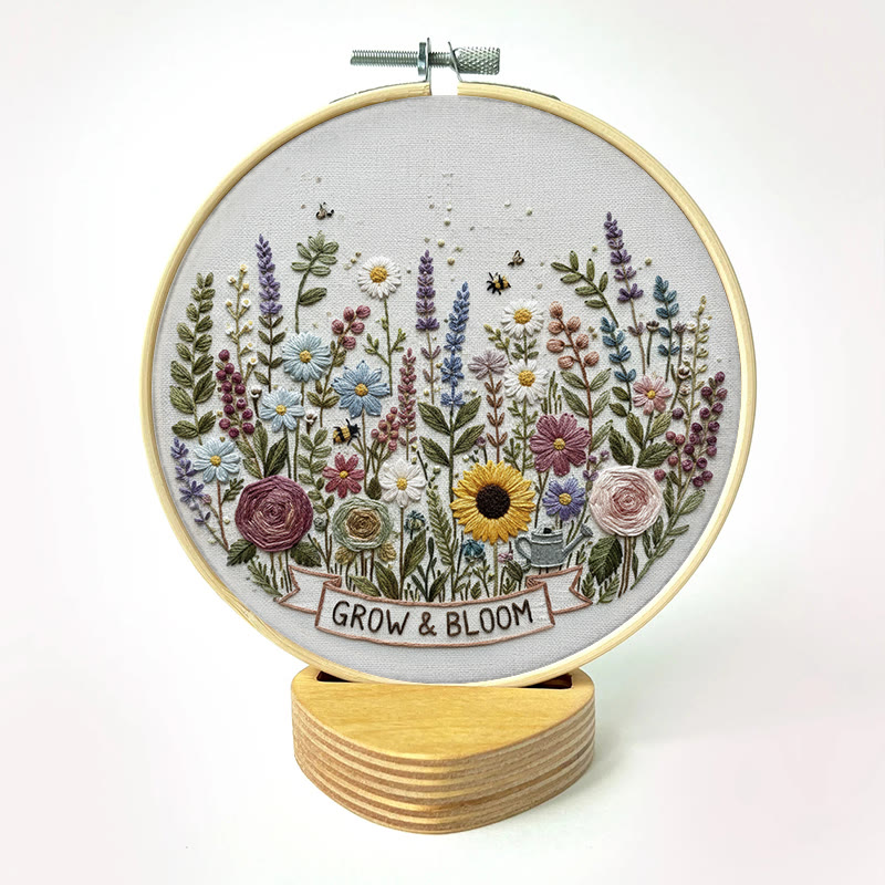 Rubbyoo Embroidery Kit - Blooming Garden With Sunflowers | Whimsical Floral Art | Ideal For Diy Crafters - image 10