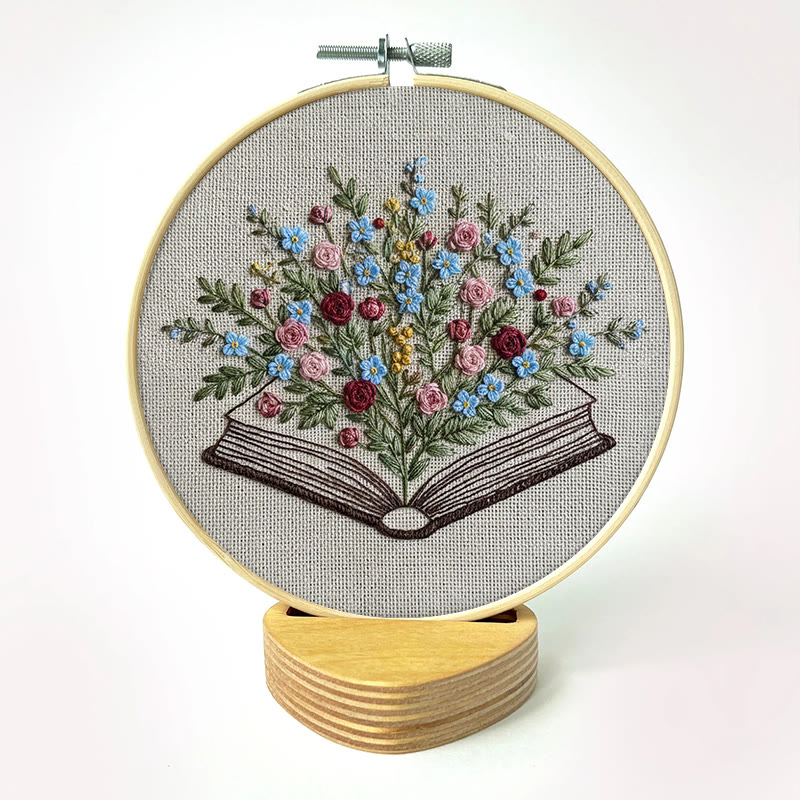 Rubbyoo Embroidery Kit - Blooming Book Bouquet | Handcrafted Floral Art | Perfect For Craft Lovers - image 11