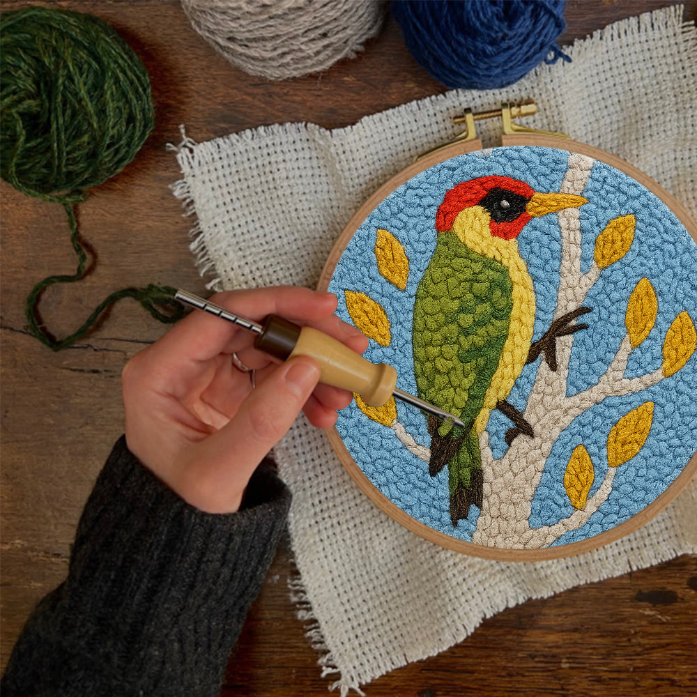 Woodpecker Branch Punch Needle Kit – Beginner-friendly Diy | Fresh Nature Home Ornament - image 6