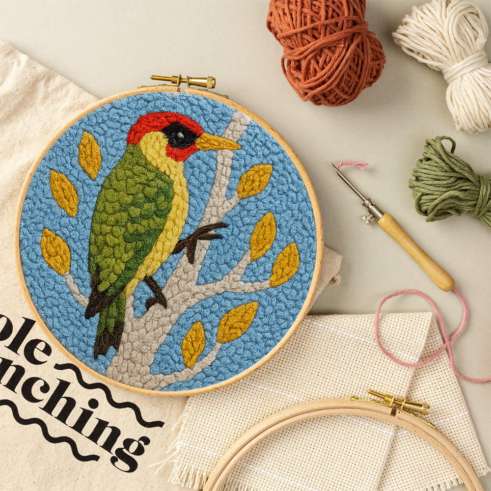 Woodpecker Branch Punch Needle Kit – Beginner-friendly Diy | Fresh Nature Home Ornament - image 9