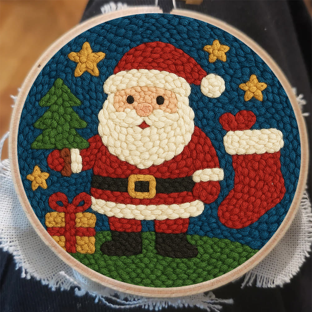 Santa Claus Festive Punch Needle Kit – Novice-friendly Craft Project | Cheerful Holiday Home Focal - image 7