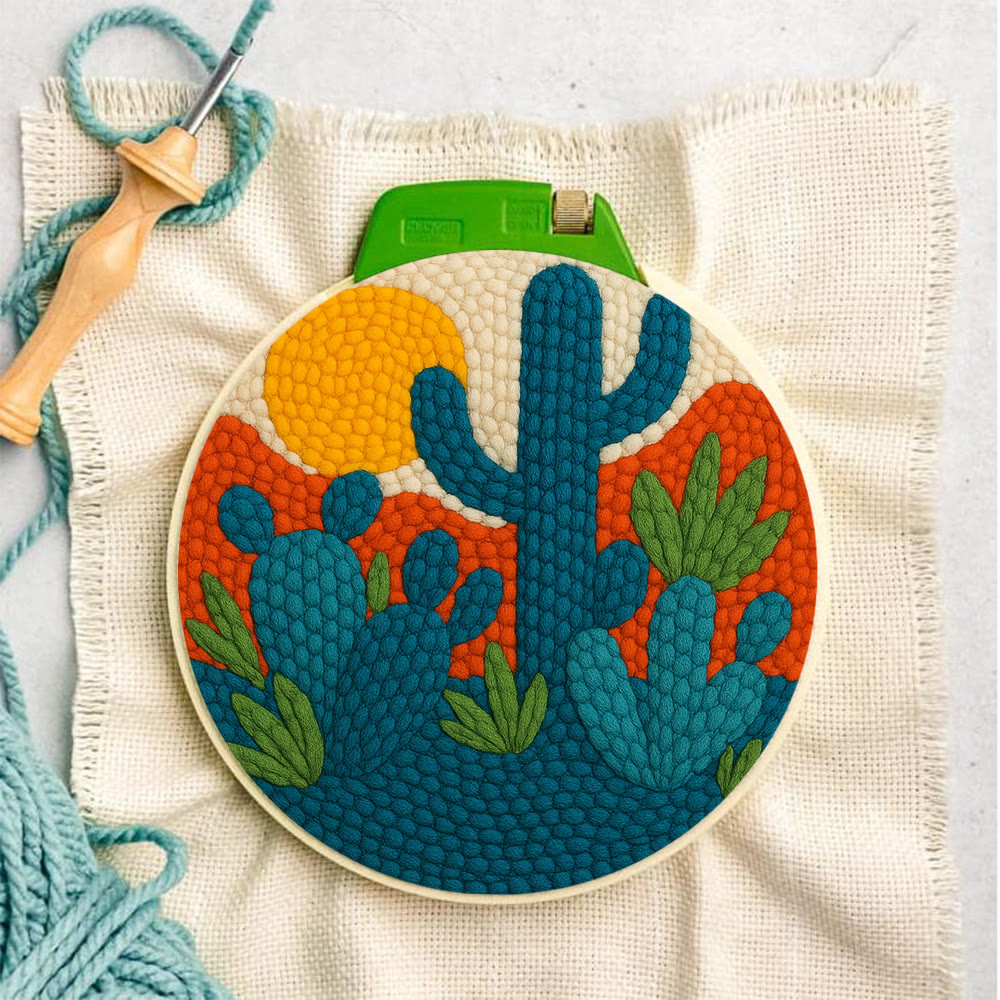 Desert Cactus Sunset Punch Needle Kit – Lively Diy Creation | Chic Gift Favorite - image 3