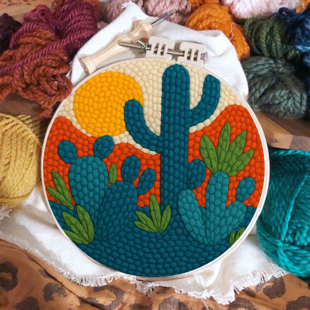 Desert Cactus Sunset Punch Needle Kit – Lively Diy Creation | Chic Gift Favorite - image 7