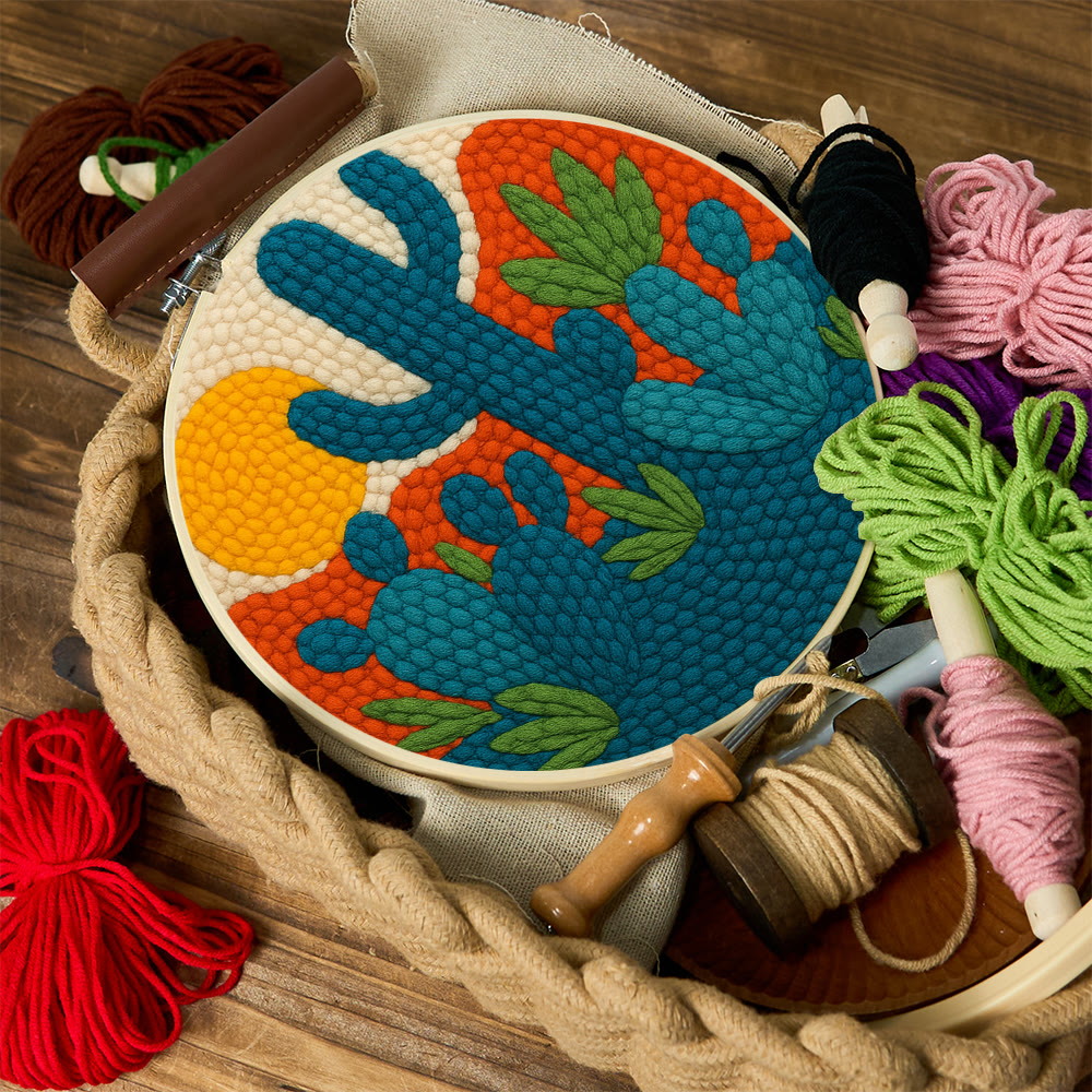 Desert Cactus Sunset Punch Needle Kit – Lively Diy Creation | Chic Gift Favorite - image 12