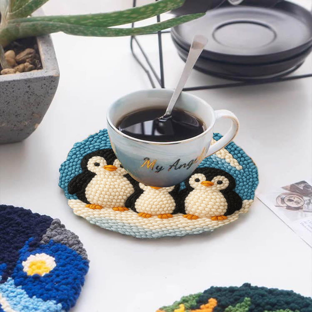 Snowy Penguin Trio Punch Needle Kit – Fun-spirit Diy Craft | Charming Winter Nook Ornament - image 5
