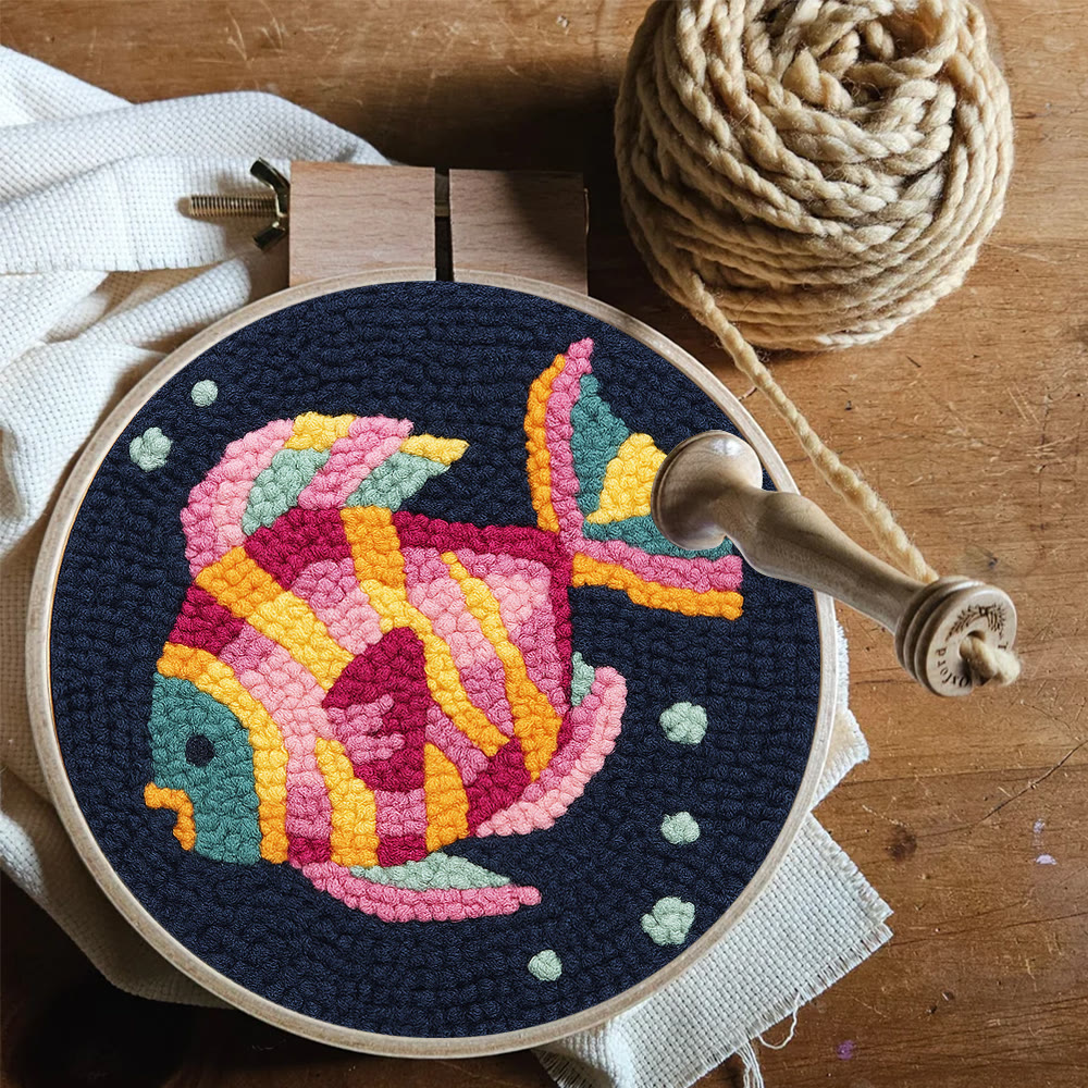 Multicolored Tropical Fish Punch Needle Kit – Straightforward Diy Craft | Bright Home Decor - image 6