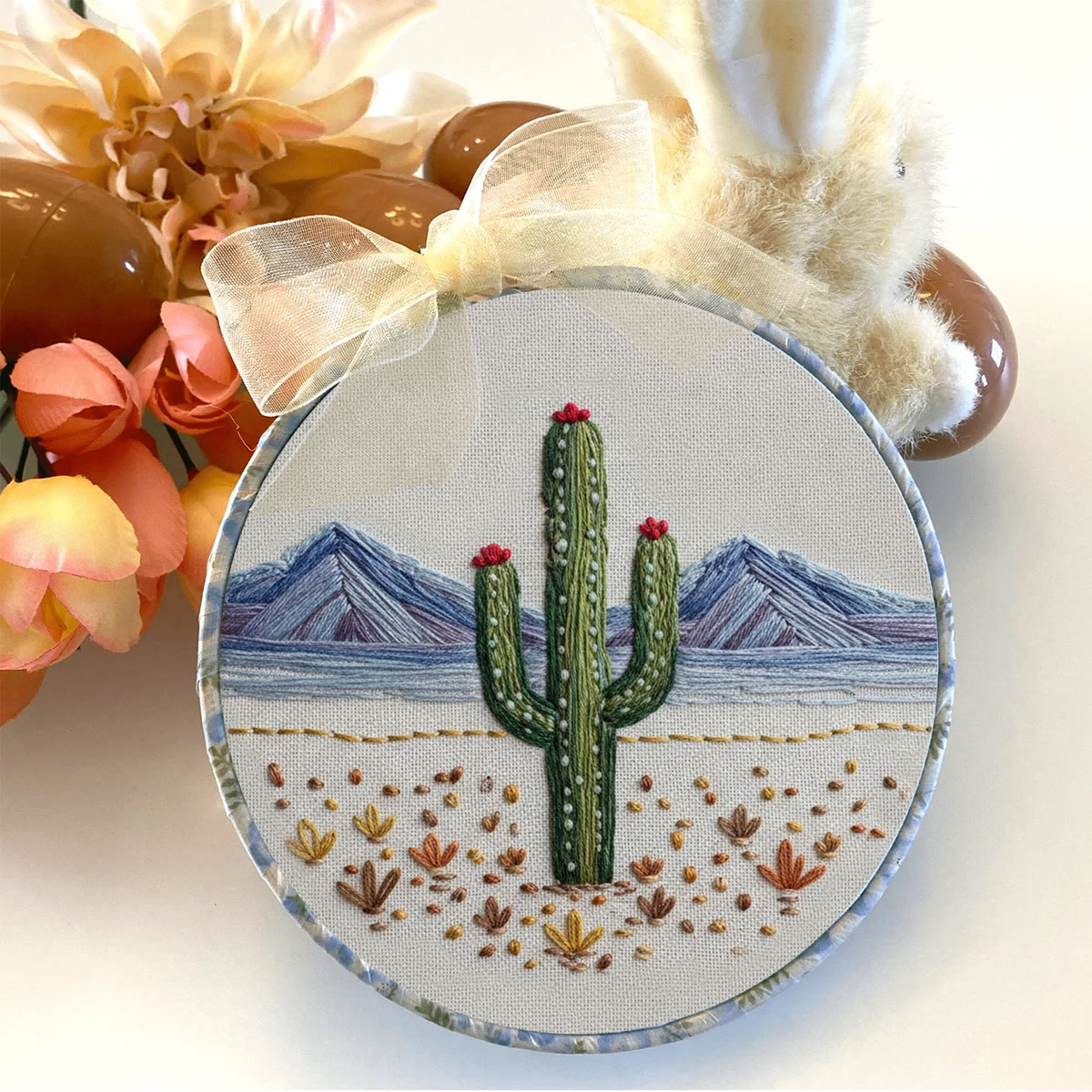Rubbyoo Embroidery Kit - Flowering Cactus | Unique Stitch Craft | Perfect Birthday Gift  - image 4