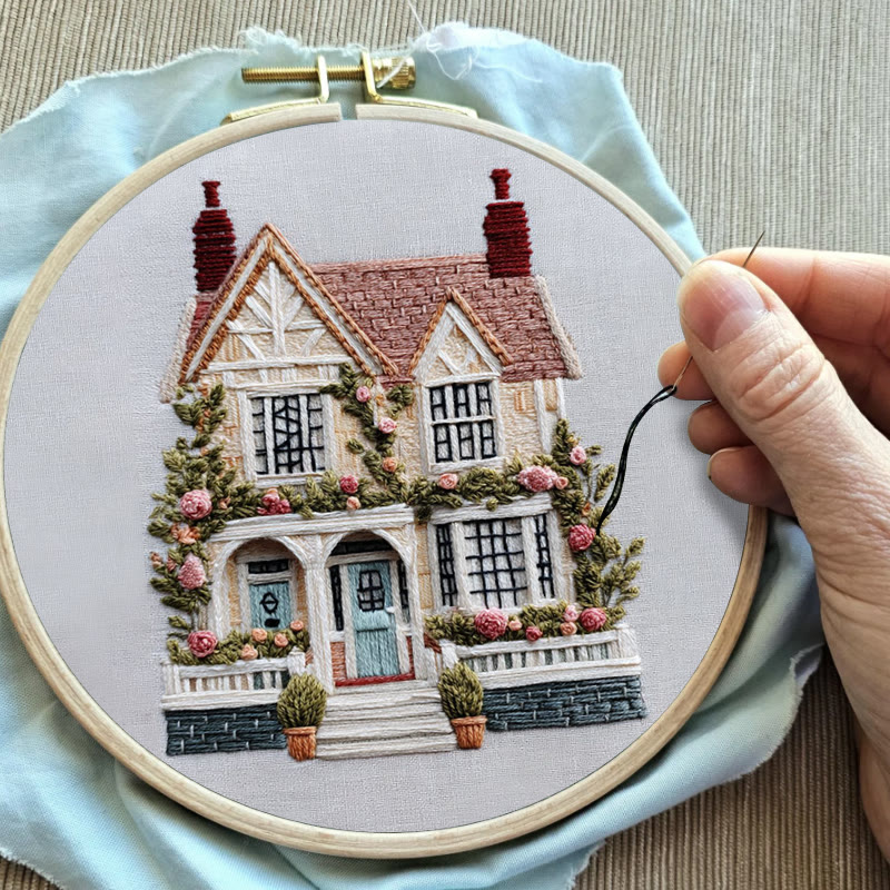 Rubbyoo Embroidery Kit - Dream House | Handmade Stitch Art | Wall Hanging Decor - image 8