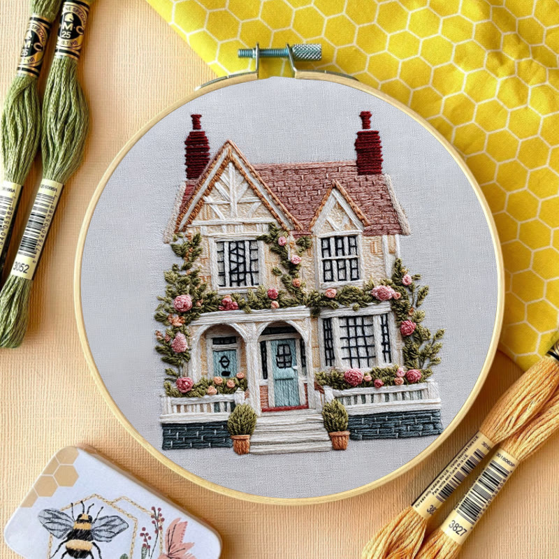 Rubbyoo Embroidery Kit - Dream House | Handmade Stitch Art | Wall Hanging Decor - image 2