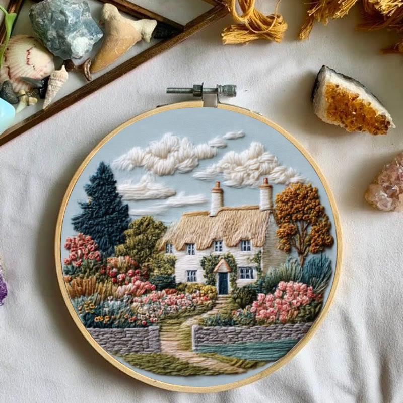 Rubbyoo Embroidery Kit - Beautiful Manor | Decorative Stitch Art | Unique Gift Idea - image 5