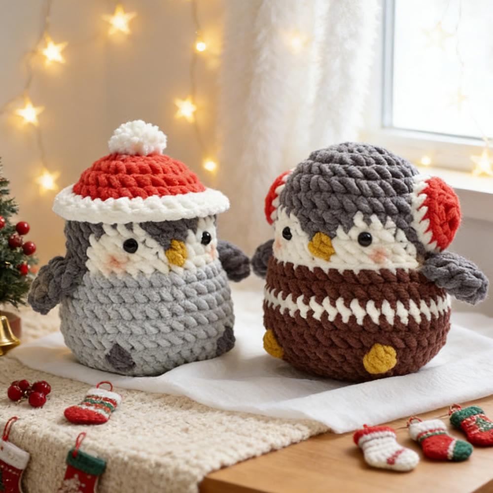 Diy Handmade Christmas Penguin Crochet Kit - Adorable Christmas Doll | Perfect Holiday Gifts - image 1
