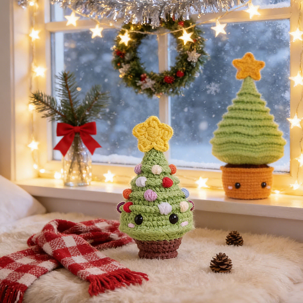 Diy Handmade Mini Christmas Tree Crochet Kit - Unique Holiday Gift | Perfect Home Ornament | Beginner Handmade Art - Mini Christmas Tree - image 1