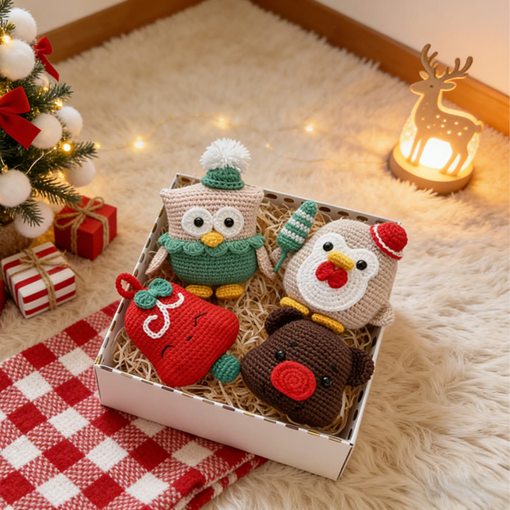 Diy Handmade Holiday Animal Crochet Kit - Handmade Christmas Collection | perfect doll for kid - image 1