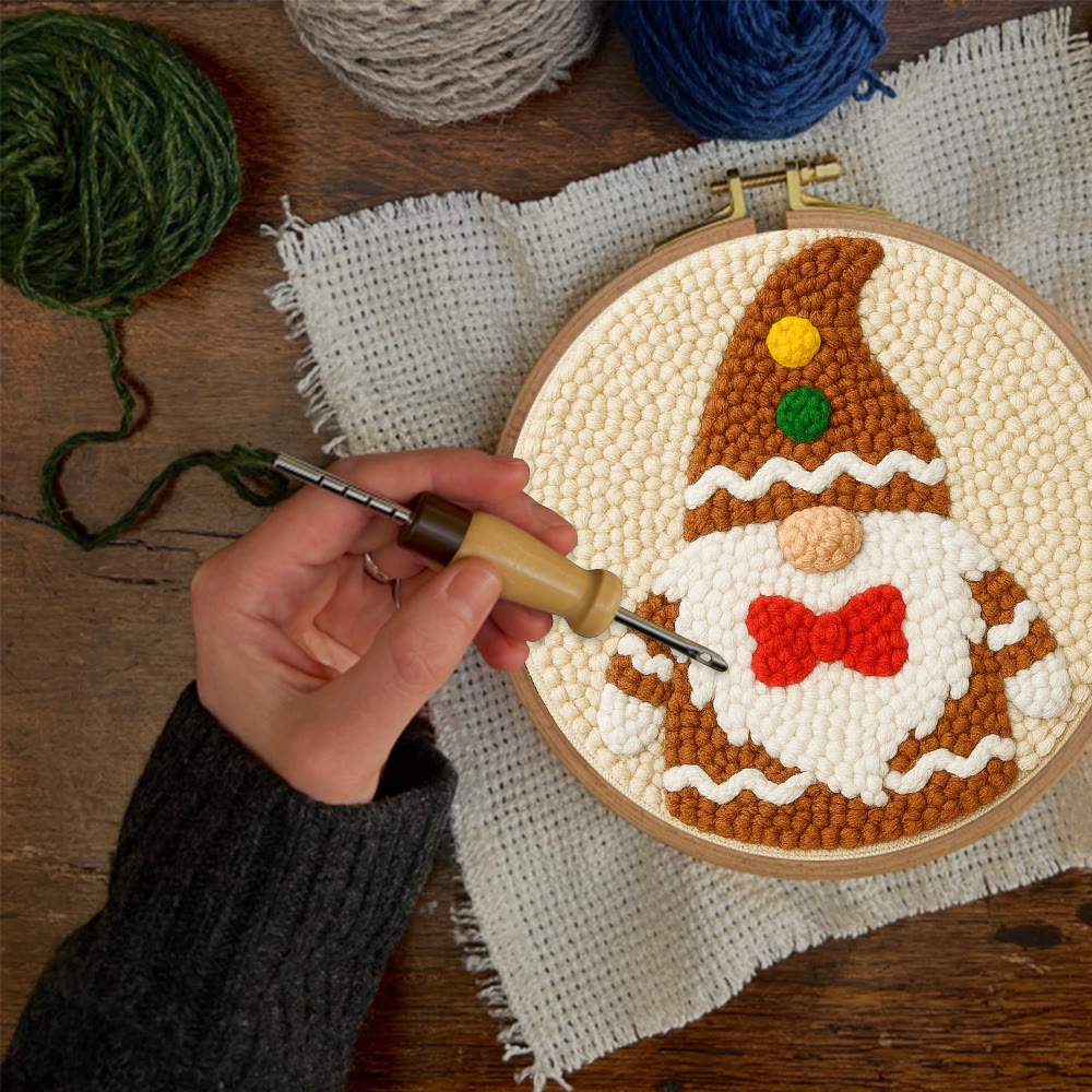 Cute Gnome Punch Needle Kit – Beginner-friendly Project | Charming Handmade Decorative Wall Art - image 11