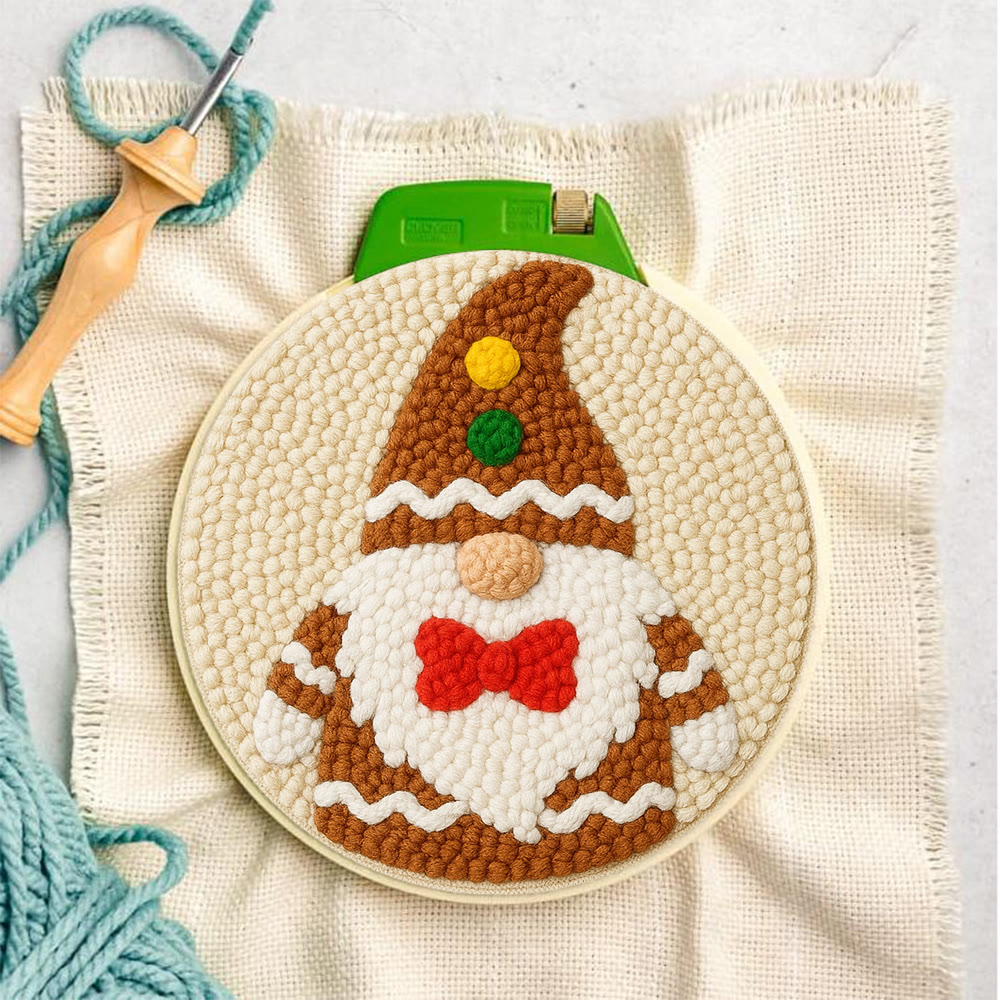 Cute Gnome Punch Needle Kit – Beginner-friendly Project | Charming Handmade Decorative Wall Art - image 2