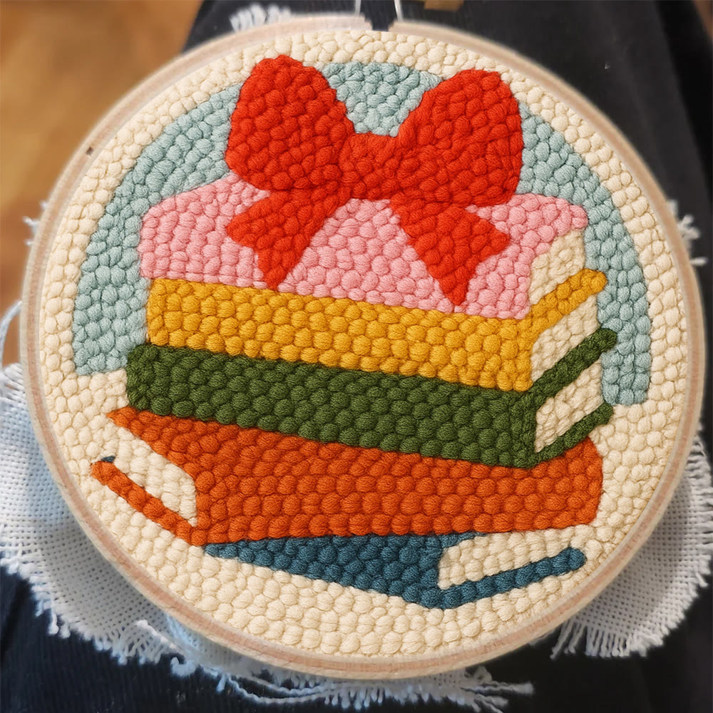 Vibrant Book Stack Punch Needle Kit – Newbie-friendly Craft | Top Gifting Pick - image 7