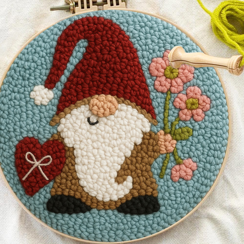 Heart and Flower Themed Gnome Punch Needle Kit – Romantic Gifting Top Pick | Warm Decorative Accent - image 10